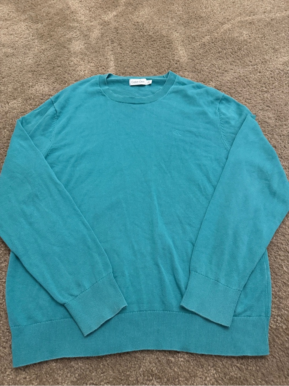 Calvin Klein Men’s Teal Crewneck Pullover